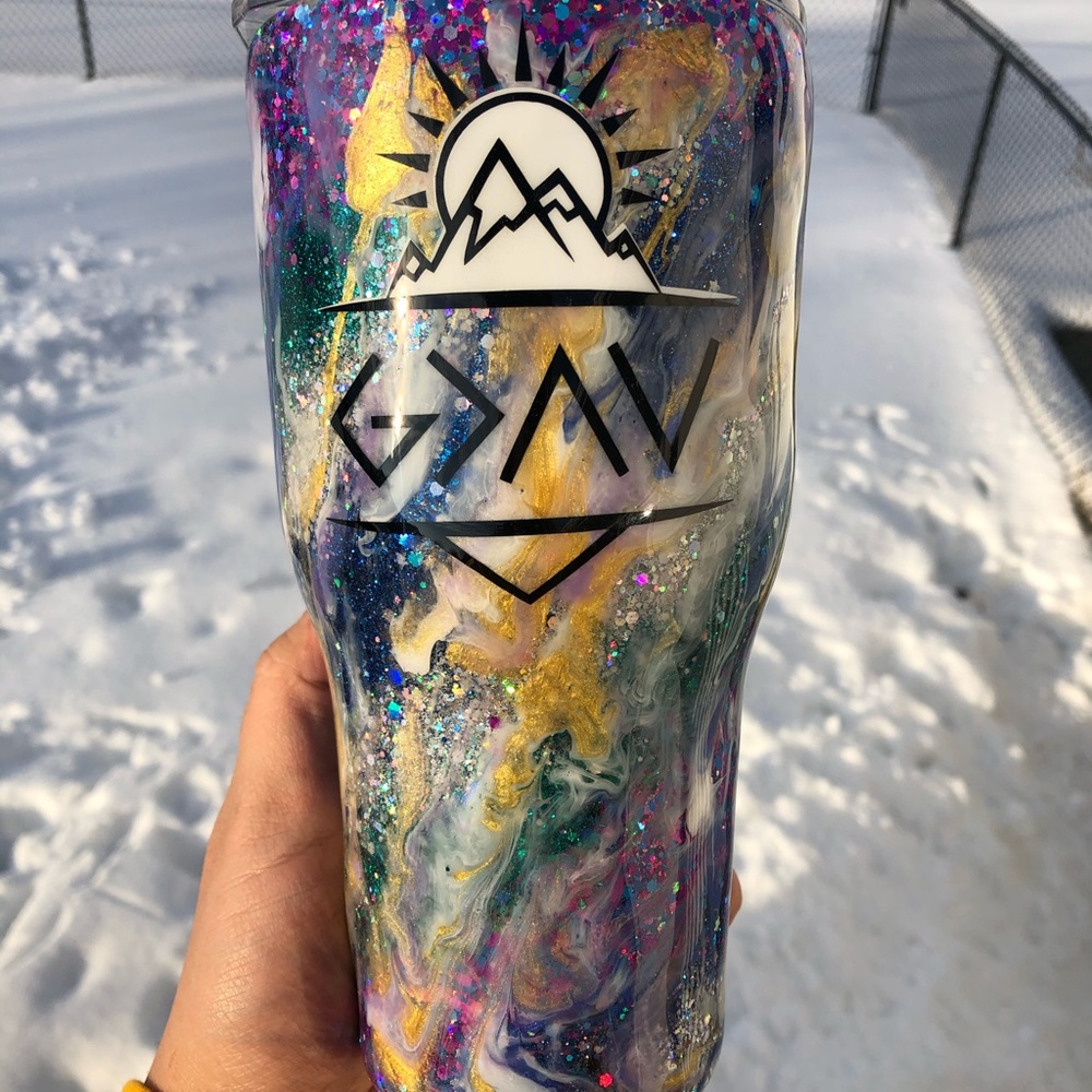 Custom Milky Way epoxy tumbler